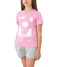 TRUSSARDI GRIGES Set aus T-Shirt und Bermudashorts rosa/grau meliert - Trainingsanzüge für Kinder - 1