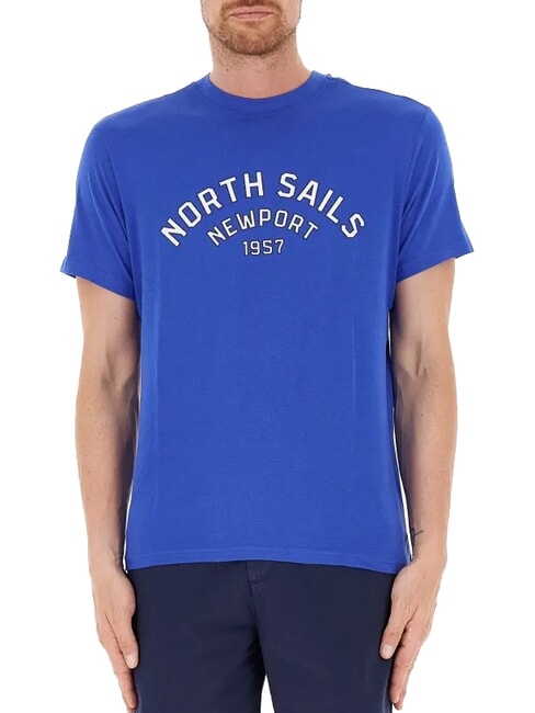 NORTH SAILS NEWPORT Baumwoll-T-Shirt mit Bogenlogo Surfblau - Herren-T-Shirts
