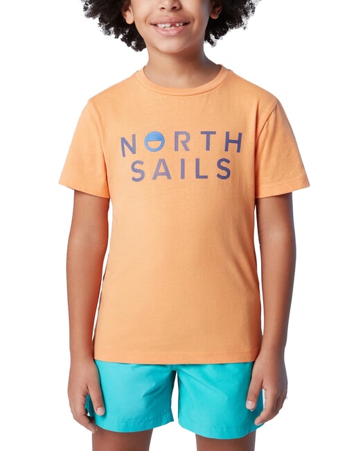 NORTH SAILS STRIPED KIDS Kurzarm-T-Shirt Mandarine - Kinder-T-Shirt