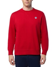 NORTH SAILS ROUND LOGO Sweatshirt mit Rundhalsausschnitt aus Baumwolle rote Lava - Sweatshirts Herren - 1