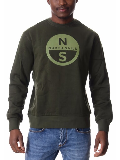 NORTH SAILS GRAPHIC Sweatshirt mit Rundhalsausschnitt aus Baumwolle Waldgrün - Sweatshirts Herren