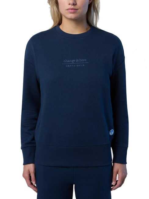 NORTH SAILS BASIC Sweatshirt mit Rundhalsausschnitt aus Baumwolle Navy blau - Sweatshirts Damen
