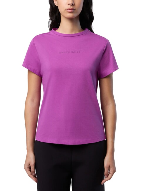 NORTH SAILS BASIC Kurzärmliges Baumwoll-T-Shirt mauve - T-Shirts und Tops für Damen