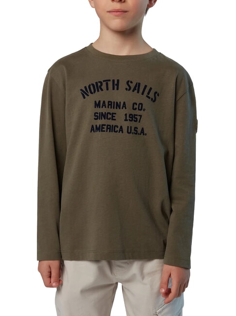 NORTH SAILS GRAPHIC KIDS Langärmliges Baumwollhemd Teeblätter - Kinder-T-Shirt