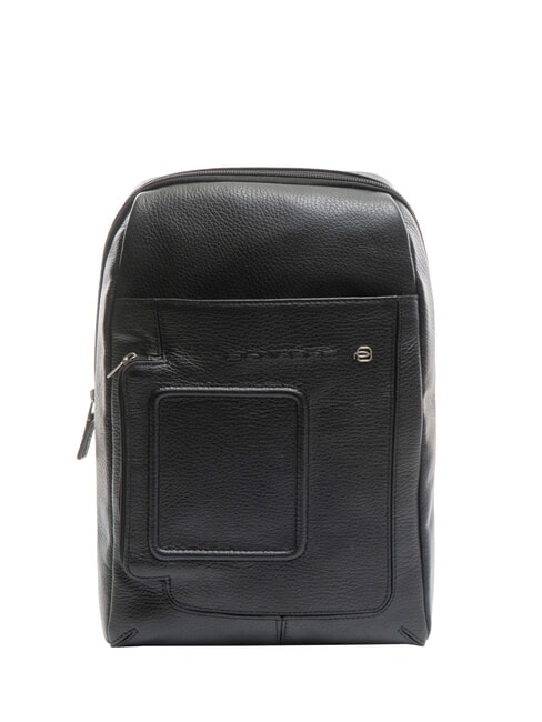 PIQUADRO VIBE One-Shoulder-Tasche aus Leder Schwarz - Umhängetaschen Herren