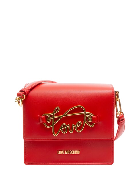 LOVE MOSCHINO CURSIVE LOGO Umhängetasche mit Schultergurt ROT - Damentaschen