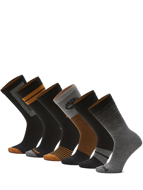 TIMBERLAND MIXUP  6 Paar Socken SCHWARZ - Herrensocken/Herrenstrümpfe