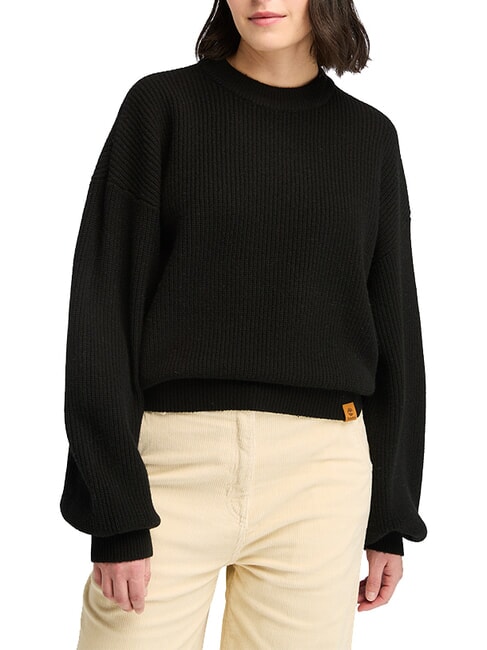 TIMBERLAND WOOL BLEND  Pullover mit Rundhalsausschnitt SCHWARZ - Damenpullover