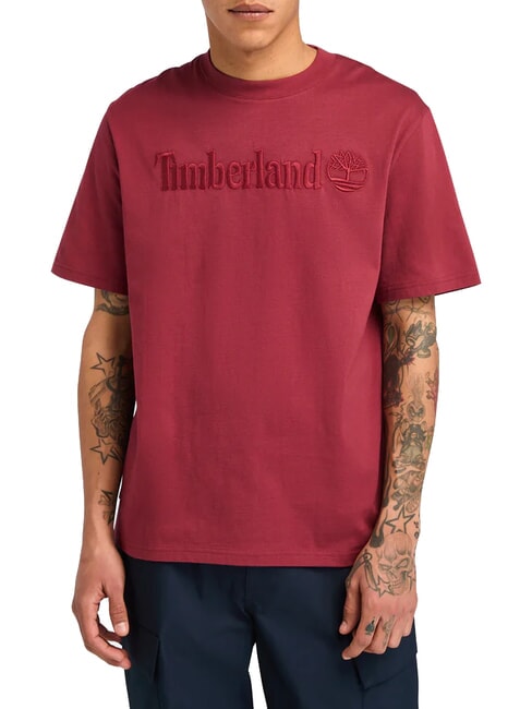 TIMBERLAND EMBROIDERY TONAL Baumwoll t-shirt Cordovan - Herren-T-Shirts