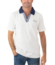 JOHN RICHMOND DABAK Poloshirt mit V-Ausschnitt und halblangen Ärmeln nicht-gerade weiss - Herren-Polo-Shirts/Herren-Polo-Shirt/Herrenpoloshirt/Herrenpoloshirts - 1