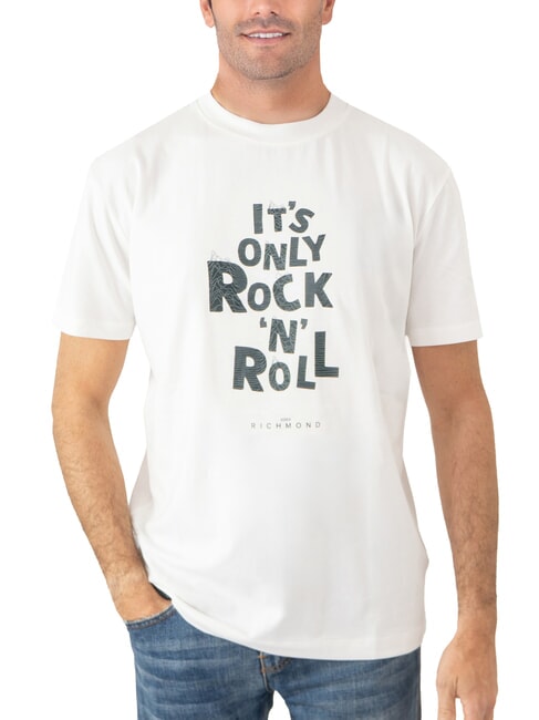 JOHN RICHMOND SPARTACO Baumwoll-T-Shirt mit Aufdruck nicht-gerade weiss - Herren-T-Shirts