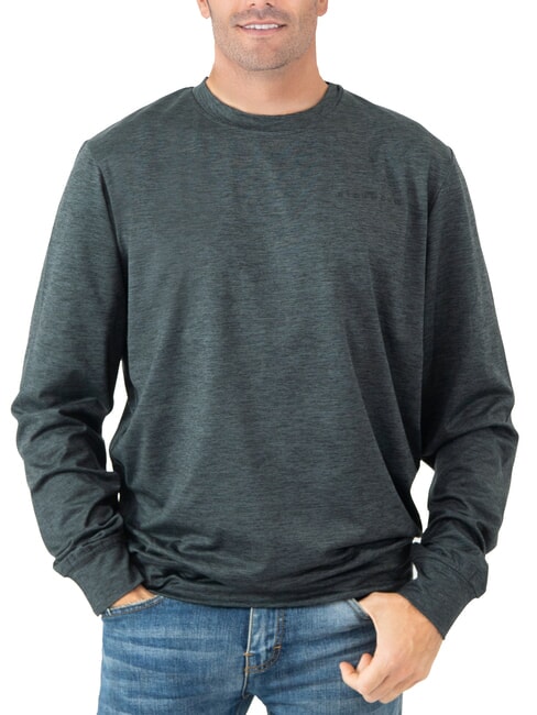 JOHN RICHMOND KUDRO Sweatshirt mit Rundhalsausschnitt und geprägtem Logo Holzkohle - Sweatshirts Herren