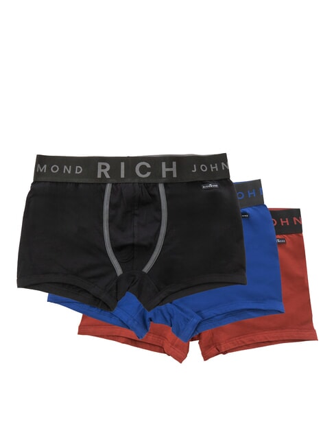 JOHN RICHMOND QY Set mit 3 Boxershorts schwarz/schwarz/blau - Herrenslip