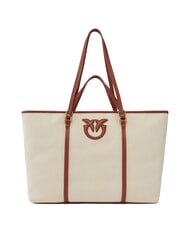 PINKO MIRANDA Canvas-Shoppertasche mit Doppelgriffen - Damentaschen