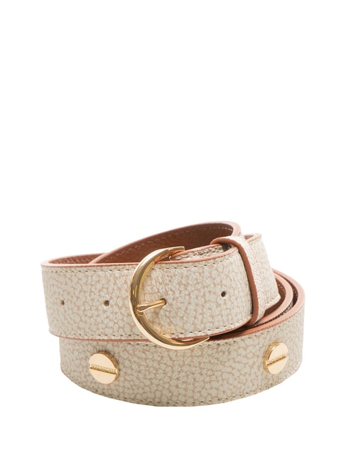 BORBONESE GRAFFITI Gürtel mit Nieten Sand/Kokosnuss - Gürtel