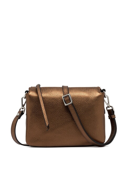 GIANNI CHIARINI THREE Schultertasche aus Metallic-Leder geröstet - Damentaschen