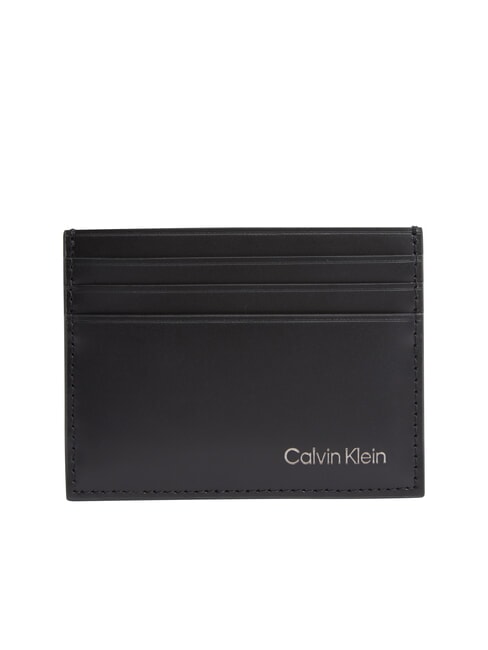CALVIN KLEIN SMOOTH PU Flacher Kartenhalter 6cc auf Schwarz - Brieftaschen Herren