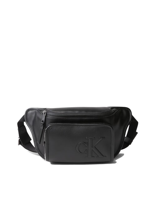 CALVIN KLEIN SCULPTED IMPRESSION Gürteltasche mit Tasche auf Schwarz - Hüfttaschen