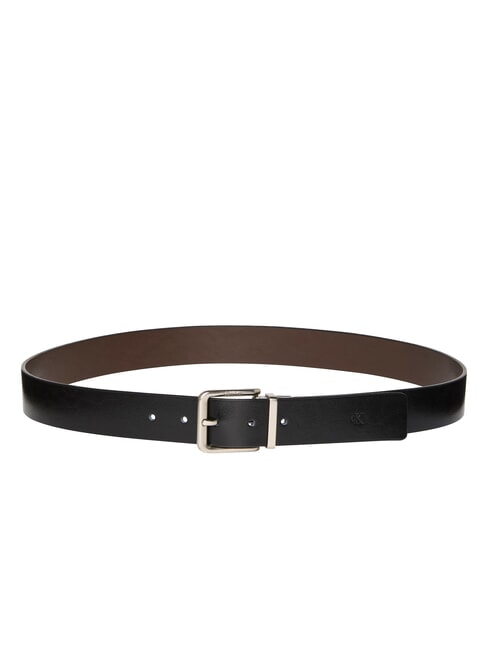 CALVIN KLEIN CKJ PIN BUCKLE Doppelseitiger Gürtel, der gekürzt werden kann schwarz/lecker/zinn - Gürtel