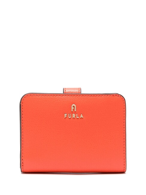 FURLA CAMELIA COMPACT Kleine Geldbörse aus Leder Paprika+Azalee int. - Brieftaschen Damen