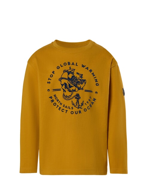 NORTH SAILS GRAPHIC KIDS Langärmliges Baumwollhemd goldenes Gewürz - Kinder-T-Shirt