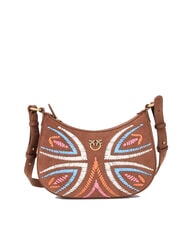 PINKO HALF MOON Umhängetasche aus Wildleder - Damentaschen