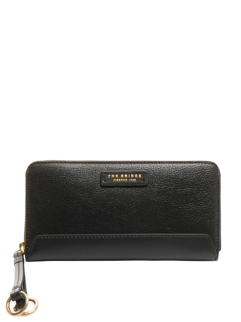 THE BRIDGE CARLOTTA Große Geldbörse mit Rundum-Reißverschluss Schwarzes Gold - Brieftaschen Damen