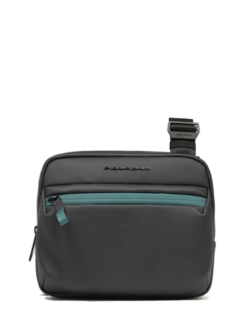 PIQUADRO CORNER SPECIALE GOMMATO Wasserabweisende Tasche Schwarz - Umhängetaschen Herren