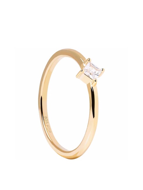 PDPAOLA THE NEW ESSENTIALS OBI Solitärring mit Zirkonia Gold - Ringe