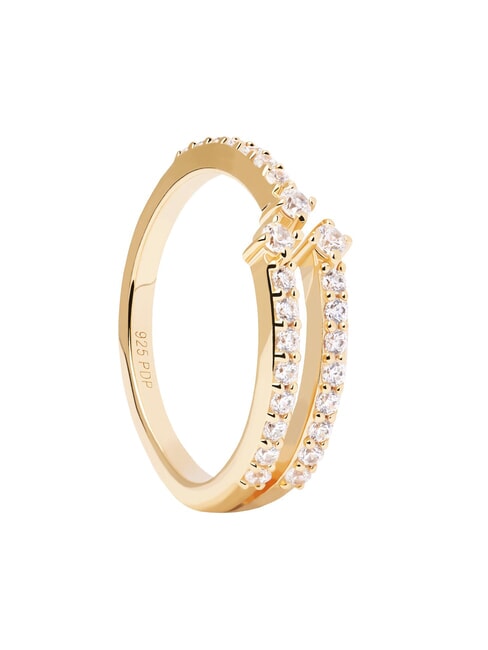 PDPAOLA THE NEW ESSENTIALS SISI Vergoldeter Zirkoniaring Gold - Ringe