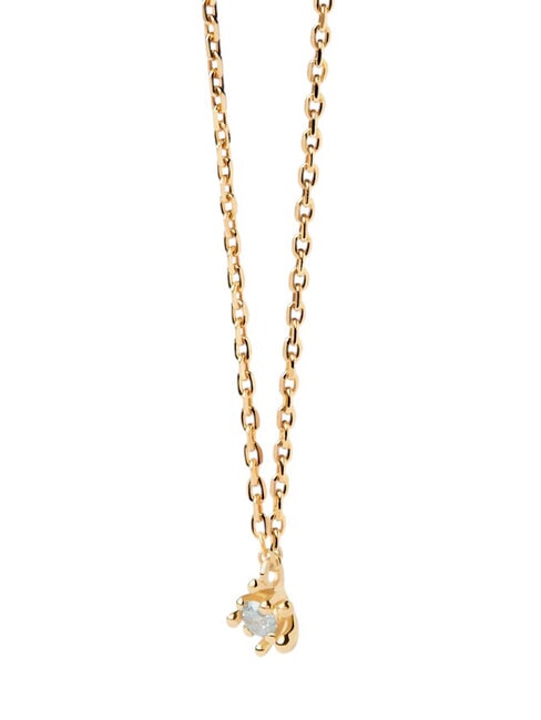 PDPAOLA COLOR GREY FLEUR Anhängerkette mit Zirkonia und Krallen Gold - Halsketten