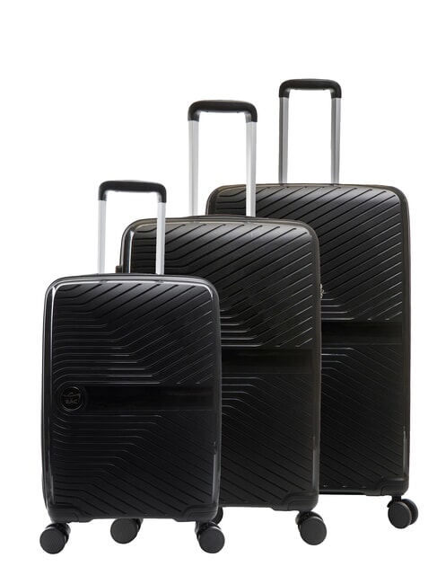 LESAC SLIDE Set mit 3 Trolleys: Kabine+mittel, groß exp Schwarz - Trolleyset