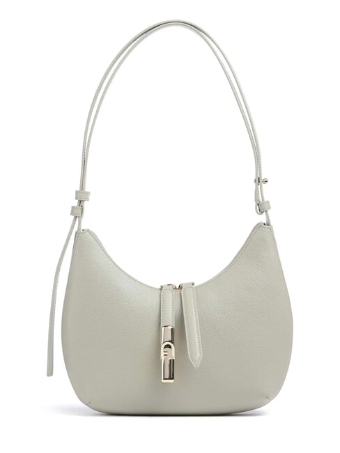 FURLA GOCCIA Umhängetasche aus gehämmertem Leder heller Salbei - Damentaschen