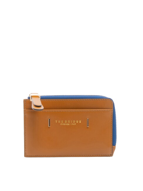 THE BRIDGE CHIARA  Flache Lederbrieftasche Cognac / Gold - Brieftaschen Damen