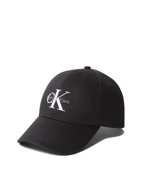 CALVIN KLEIN CKJ MONO LOGO Baseballkappe aus Baumwolle auf Schwarz - Mützen/Hüte