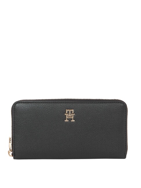 TOMMY HILFIGER TH DISTINCT Geldbörse mit Rundum-Reißverschluss Schwarz - Brieftaschen Damen