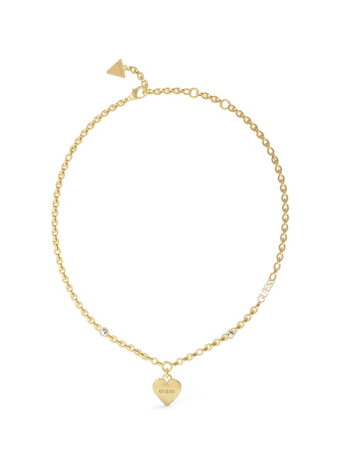 GUESS FALLING IN LOVE Herz Halskette gelbes Gold - Halsketten