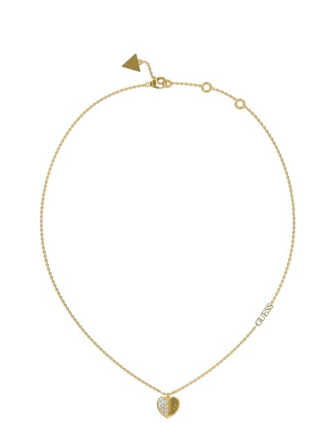 GUESS LOVELY Halskette mit Herzanhänger und Zirkonia gelbes Gold - Halsketten