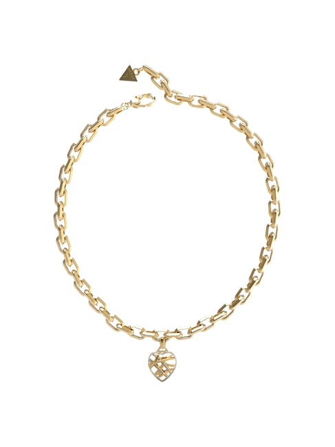 GUESS HEART CAGE Halskette mit Herz gelbes Gold - Halsketten