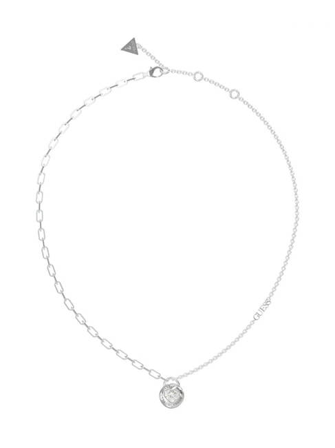 GUESS ROLLING HEARTS Herz Zirkonia Halskette SILBER - Halsketten