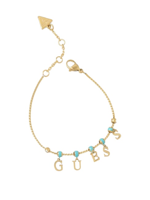 GUESS ARM PARTY Armband mit Anhängern Gelbgold/Aquamarin - Armbänder