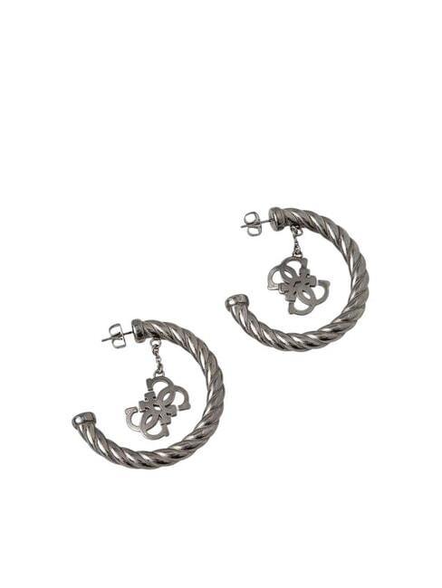 GUESS 4G VINTAGE Halbkreis-Ohrringe mit Anhänger antikes Silber - Ohrringe