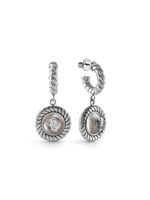 GUESS 4G VINTAGE Torchon-Ohrringe mit Anhängern antikes Silber - Ohrringe