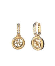 GUESS 4G LOOP Ohrringe mit 4G-Logo-Charm Gelbgold/Schwarz - Ohrringe - 1