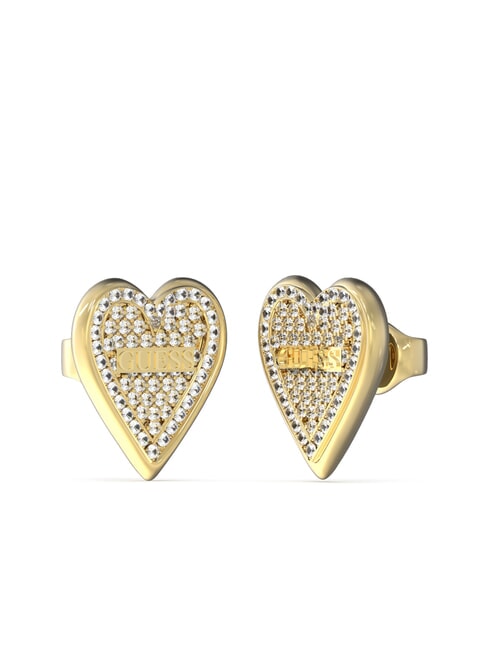 GUESS LOVE ME TENDER Herzohrringe mit Zirkonen gelbes Gold - Ohrringe