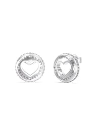 GUESS ROLLING HEARTS Durchbohrte Herzohrringe - Ohrringe