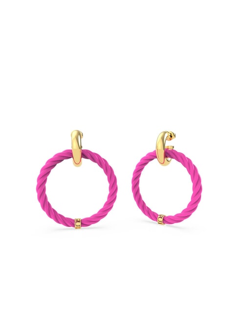 GUESS LET S GET LOUD Große Torchon Creolen Gold - Ohrringe