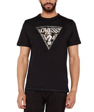 GUESS TRIANGLE Baumwoll-T-Shirt mit Aufdruck - Herren-T-Shirts