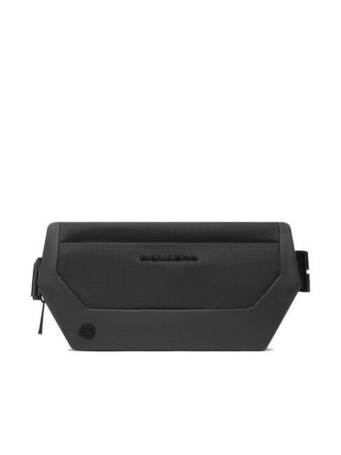 PIQUADRO S140 Gürteltasche aus recyceltem Stoff Schwarz - Hüfttaschen