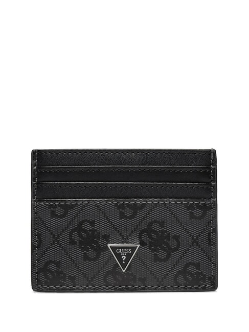 GUESS MILANO  Flaches Kartenetui aus Leder SCHWARZ - Brieftaschen Herren